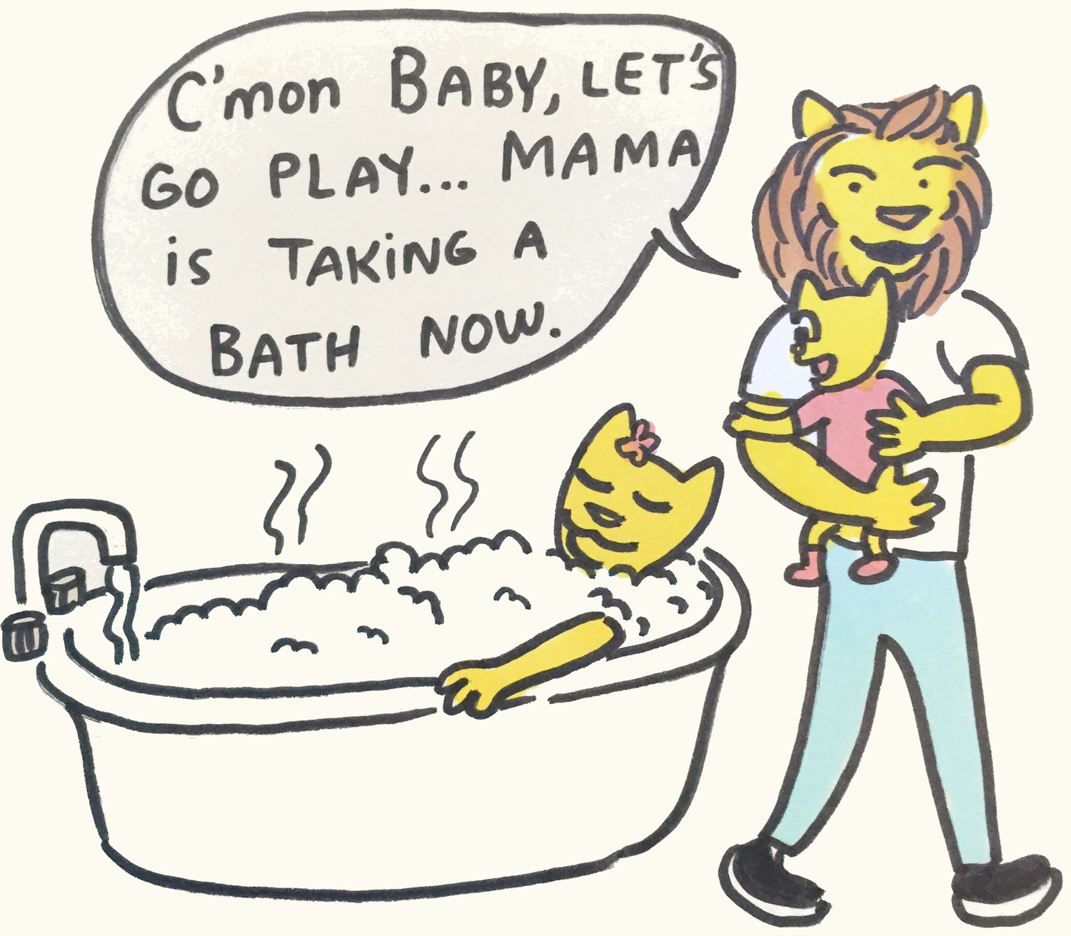 Illustration for tip 5: Let Mom enjoy a leisurely shower or bath.